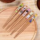 5 Pairs Natural Bamboo Wood Japanese Painting Chopsticks Value Dinner Re RZJ