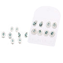 4pair Fashion Elegant Women Blue Crystal Rhinestone Ear Stud Earring Jewel YUI