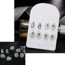 4pair Fashion Elegant Women Blue Crystal Rhinestone Ear Stud Earring Jewel YUI