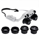20X 10X 15X 25X LED Glasses Jeweler Magnifier Watch Repair Magnifying Loupe FKF