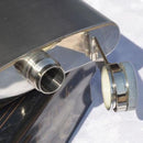18 oz Liquor Stainless Steel Pocket Hip Flask Screw Cap with Funnel Rsd