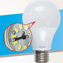 E27 7W 6000K Auto On/off Dusk to Dawn Night Light Sensor LED Bulb Lamp cbx