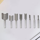 8Pcs/Set Shank 1/4" Dia Straight Router Bit Milling Slot Cutter Woodwork Tool