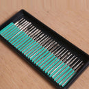30Pcs NEEDLE 1/8 inch Diamond Grinding Head Coated Carving Burrs Shank 3  YSK