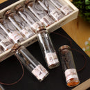12x Mini Transparent Glass Wish Bottle Vial with Cork Stopper Storage Pend JBE