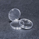 100pcs 27/30mm Coin Storage Box Clear Plastic Round Display Case Album Ca XCL