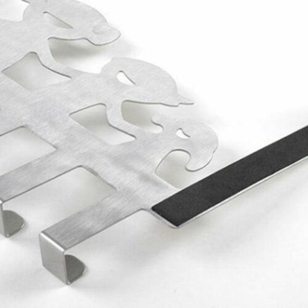 Over Door Hanger 8 Hooks for Clothes Coat Hats Holder Rack Stainless Steel RAA