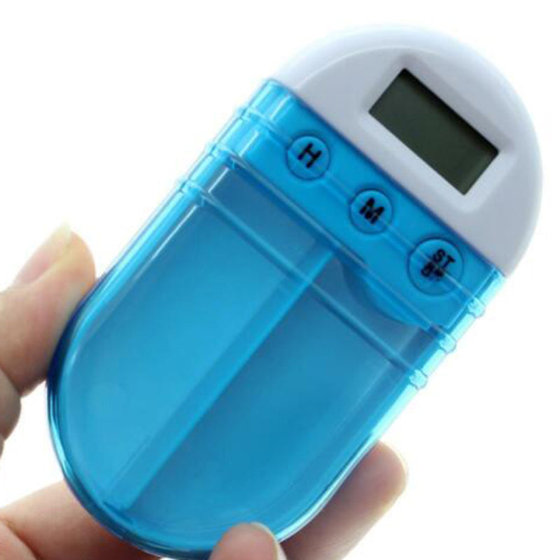 Mini LCD Digital Pill Box Timer Electric Clock Reminder Medicine Pill Case CEG