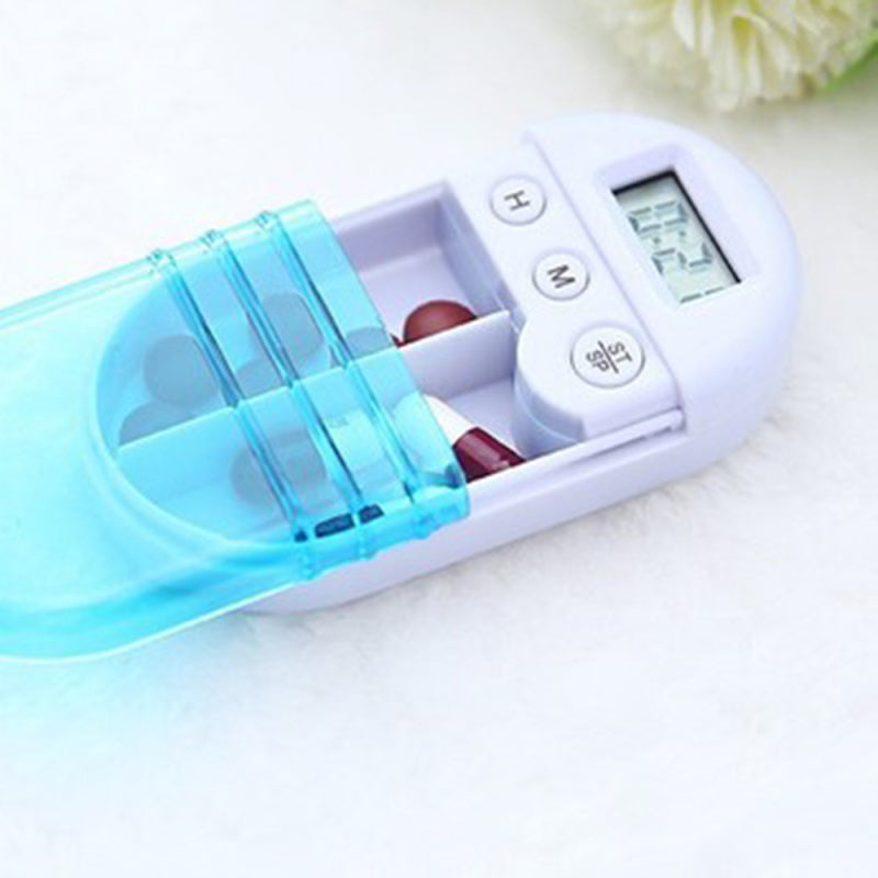 Mini LCD Digital Pill Box Timer Electric Clock Reminder Medicine Pill Case CEG