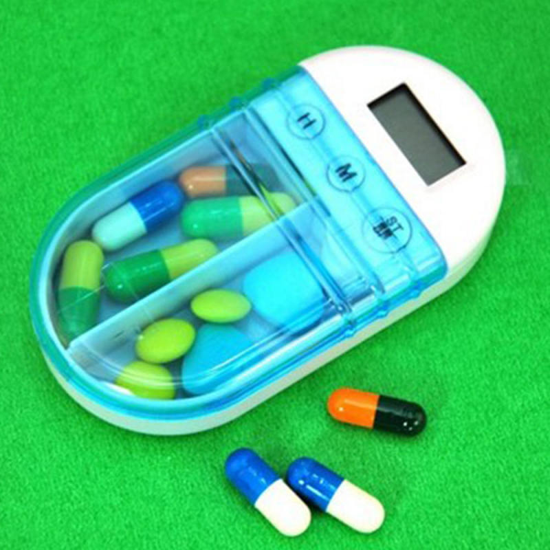 Mini LCD Digital Pill Box Timer Electric Clock Reminder Medicine Pill Case CEG