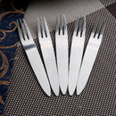 6pcs Fruit Forks Stainless Steel Western Food Flatware Salad Tableware fo XYI