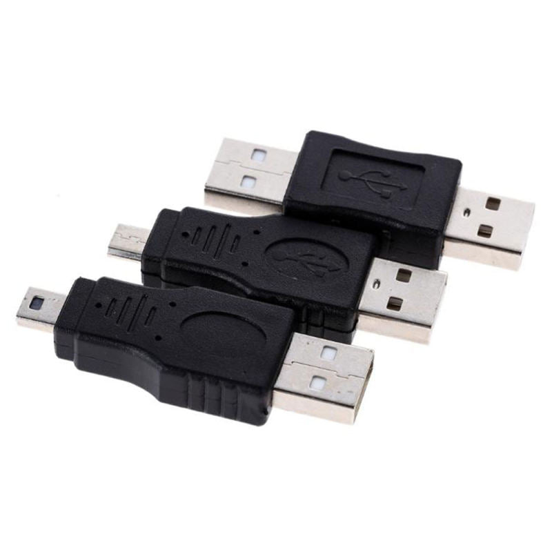 12Pcs/Set USB 2.0 A Male To Female Micro-B Mini-B Changer Converter Adapter