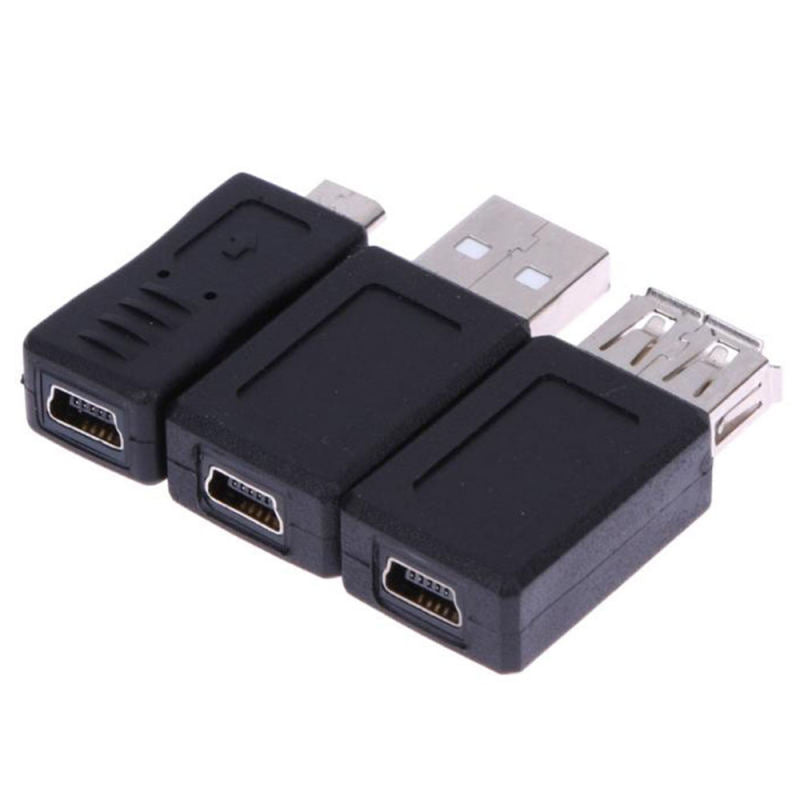 12Pcs/Set USB 2.0 A Male To Female Micro-B Mini-B Changer Converter Adapter