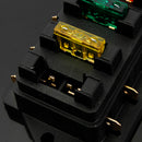 6 Way Fuse Holder Box Car Vehicle Circuit Blade Fuse Box Block LED Indi dsf YDV