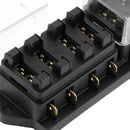 8 Way Circuit Auto Car Boat Trailer Blade Fuse Box Block Holder
