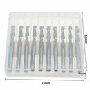 10Pcs 3.175*2*17mm Ball Head Double Edge Milling Cutter Blade Tungsten Ste ZYQ