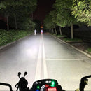 2 PCS Motorcycle Spot Fog Light Headlight Waterproof 6 LED Front Head Lamp Bulb