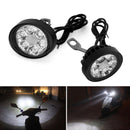 2 PCS Motorcycle Spot Fog Light Headlight Waterproof 6 LED Front Head Lamp Bulb