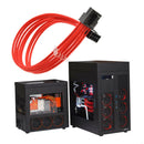 8-Pin ATX CPU ATX Red Sleeve 30CM Extension Cord Shalkds 2 Cable Comb DYG