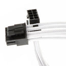 8-Pin ATX CPU ATX White Sleeve 30CM Extension Cord Shalkds 2 Cable Comb d ZFT