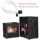 8-Pin ATX CPU ATX White Sleeve 30CM Extension Cord Shalkds 2 Cable Comb d ZFT