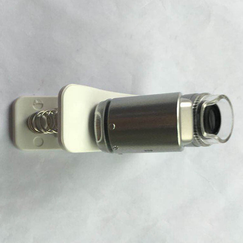 Universal Mobile Phone Microscope Lens 60X Zoom Magnifier with LED Light NSX