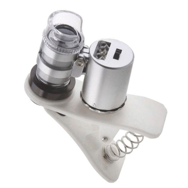 Universal Mobile Phone Microscope Lens 60X Zoom Magnifier with LED Light NSX