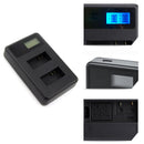 For GOPRO5/6 Battery Charger AHDBT-501 Double Slot Micro-usb LCD Charg GAX