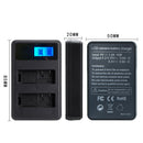 For GOPRO5/6 Battery Charger AHDBT-501 Double Slot Micro-usb LCD Charg GAX