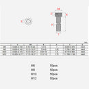 200PCS M6 M8 M10 M12 Stainless Steel Metric Hex Socket Cap Head Screws Bolt QZN
