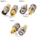 4x BNC Male To SMA Female Jack Plug RF Connector Adapter Test Convertor Set cv