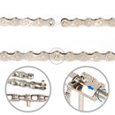 Mountain Bike Chain Road Bicycle Chain Metal With 116 Links Professional EMI