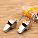 3pcs Stainless Steel Sport Game Referee Whistle Lanyard Emergency Loud BJB