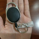 3pcs Nylon Rope Retractable Keychain Key Ring Recoil Pull Reel Belt Clip Black