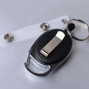 3pcs Nylon Rope Retractable Keychain Key Ring Recoil Pull Reel Belt Clip Black