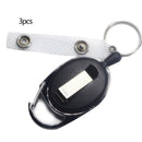 3pcs Nylon Rope Retractable Keychain Key Ring Recoil Pull Reel Belt Clip JVZ