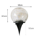 Solar Power Light Outdoor Cracked Glass Ball Patio Garden LED Lamp Underground a