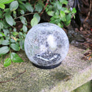 Solar Power Light Outdoor Cracked Glass Ball Patio Garden LED Lamp Underground a