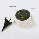 Solar Power Light Outdoor Cracked Glass Ball Patio Garden LED Lamp Underground