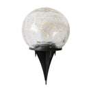 Solar Power Light Outdoor Cracked Glass Ball Patio Garden LED Lamp Underground a
