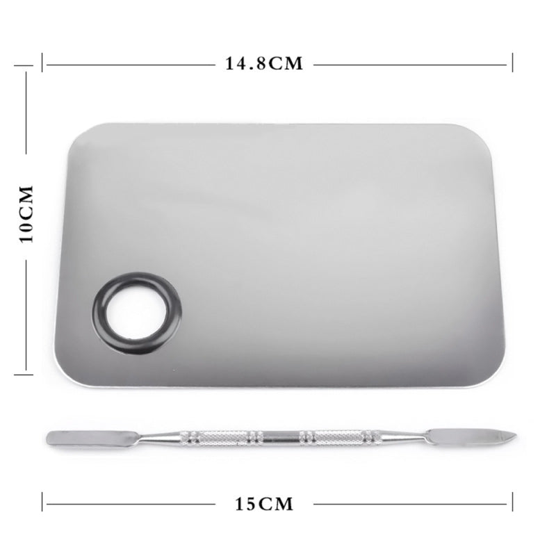 Nail Art Makeup Stainless Steel Palette Spatula Rod Mixing Foundation Tools XFL