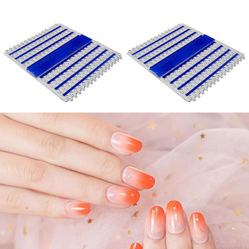 2pcs 120 Plate Nail Art Display Board Polish Color Chart Acrylic UV Gel P AMB