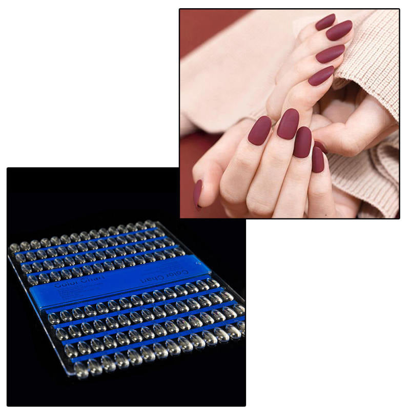 2pcs 120 Plate Nail Art Display Board Polish Color Chart Acrylic UV Gel P AMB