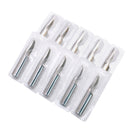 10x Stainless Steel Tattoo Tips Machine Supplies Tattoo Nozzle For Needles Set