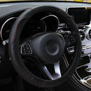 Black Car Steering-Wheel Cover Food Grade Silicone for 38CM Steering Wheel