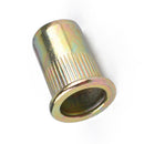 100 Pcs Flat Rivet Nut Set M3/M4/M5/M6/M8 Carbon Steel Galvanized Head Thearded
