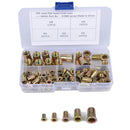 100 Pcs Flat Rivet Nut Set M3/M4/M5/M6/M8 Carbon Steel Galvanized Head  OLM