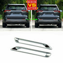 2x ABS Chrome Accessories Rear Fog Light Lamp Cover Trim For 2019 Toyot MUE SVW