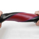 Car Steering Wheel Cover 38cm Needles Thread Leather Black+Red DIY TMA