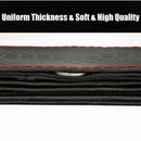 Car Steering Wheel Cover Leather DIY Black & Red Thread 38cm Universal YKQ SLO